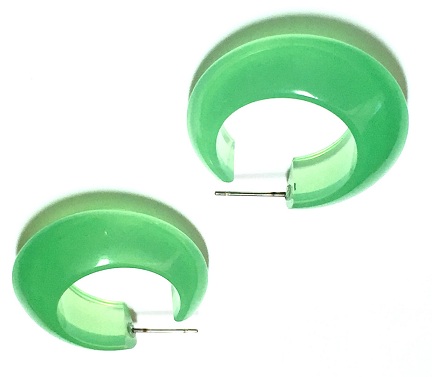 Grøn Hoops ørering