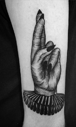 Művészi boszorkány kézi tetoválás tervezés