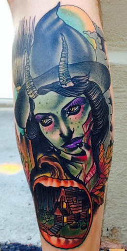 Gonosz boszorkány tetoválás tervezés