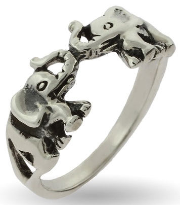 Lucky Elephant Sterling Silver Ring til teenagere