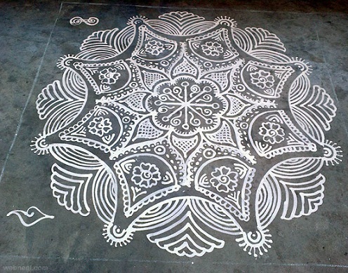 Frihånd Rangoli Design