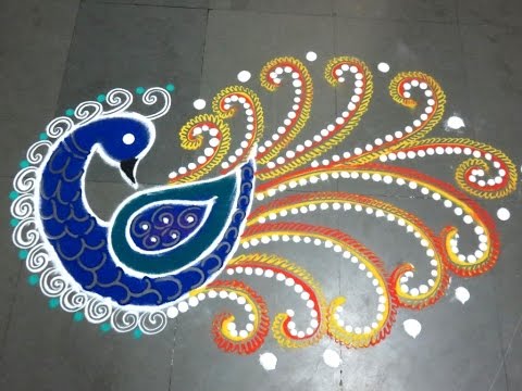 Páva Rangoli Designs