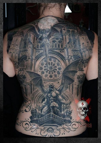 Fantastisk Gargoyle Tattoo Design