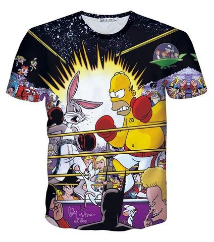 Simpsons rajzfilm póló férfiaknak