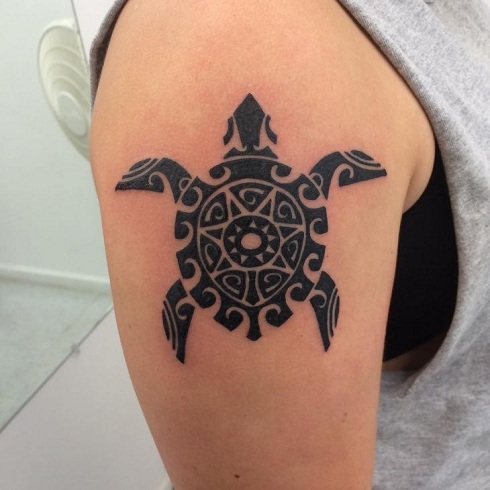 Tribal Turtle Tattoo