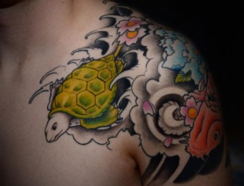 Japansk skildpadde tatovering