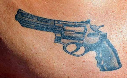 Revolver Western Tattoos Design