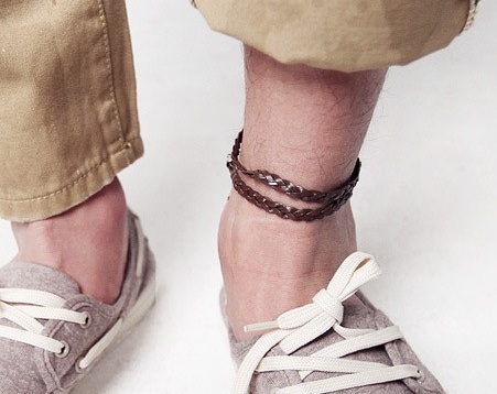 Læder Anklets