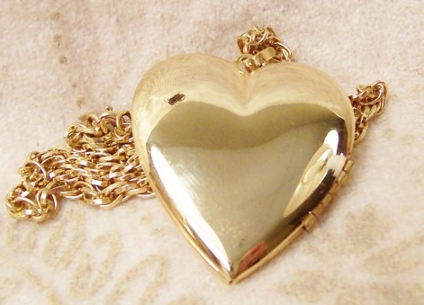 Gold Heart Locket Chain til piger