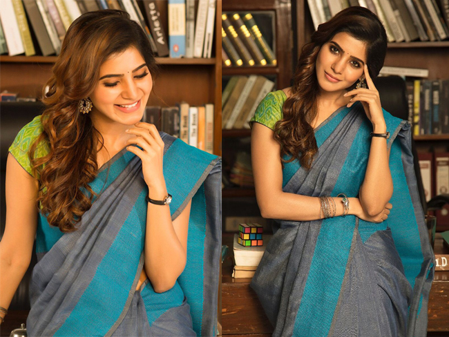 irumbu thirai samantha sarees