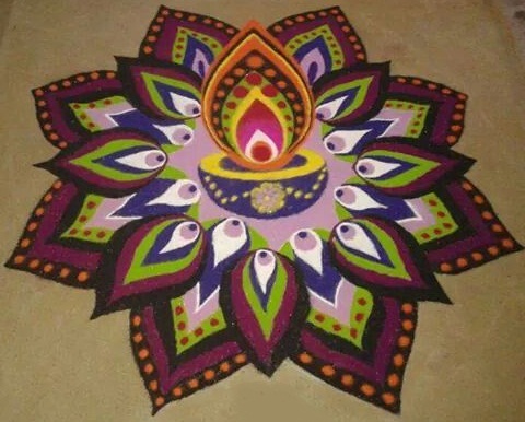 Legújabb 3D Rangoli Design Diyas