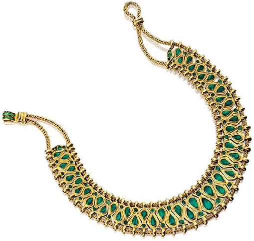 Smukt vintage smaragd halskæde design