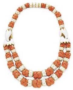 Coral emalje halskæde til piger