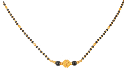 1 grammos arany Mangalsutra nagy gyöngyökkel