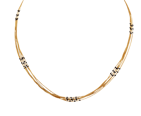 Többláncú 1 grammos arany Mangalsutra