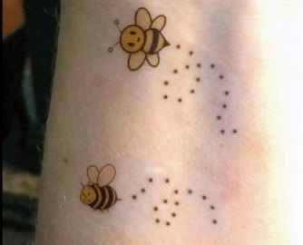 Simple Honey Bee midlertidige tatoveringer