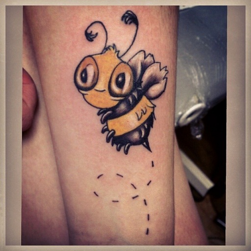 Funky Bee Tattoo Designs