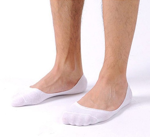 Hvide usynlige strømper til mænd