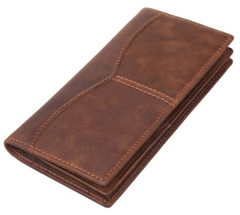 Ægte okseskind Bi-Fold lang tegnebog