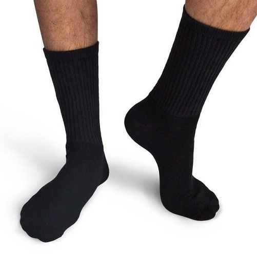 Mærkede sorte sokker