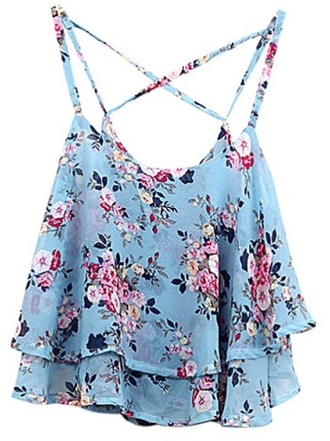 Cami -top med blomsterprint