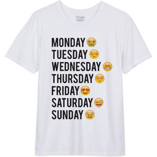Emoji Slogan T-shirt til mænd