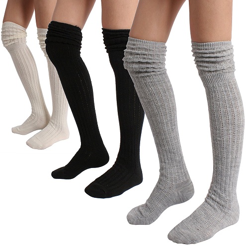 Vinter knæhøje sokker til kvinder