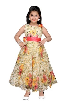 Farverig Flower Girl Frock