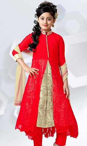 Double Flare Kid's Salwar Suit