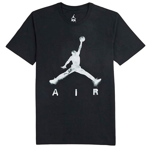 Fekete Plain Jordan Air póló férfiaknak