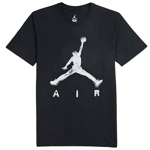 Sort almindelig Jordan Air T-shirt til mænd