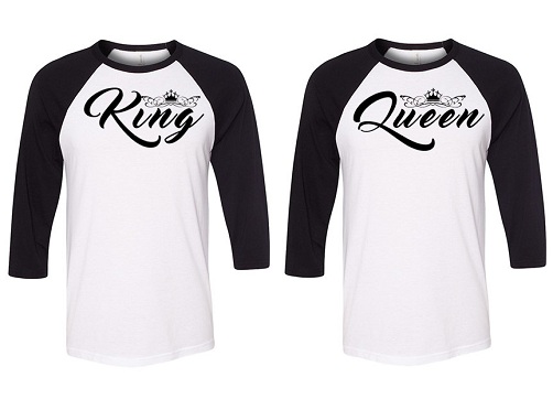 Baseball király és királynő póló