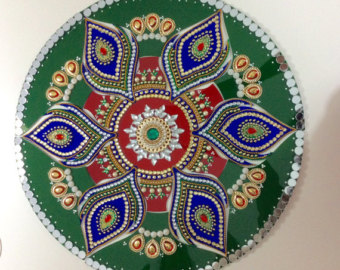 Szirom alakú akril Rangoli