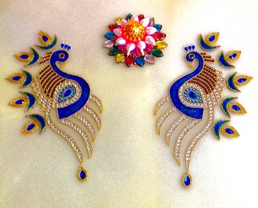 Páva akril Rangoli