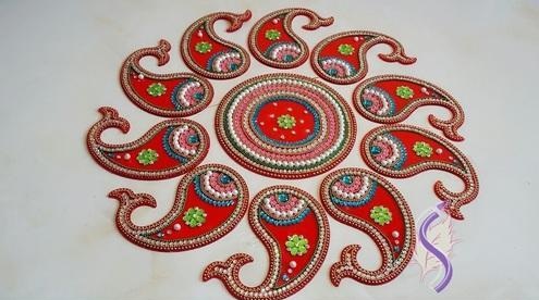Akril delfin Rangoli