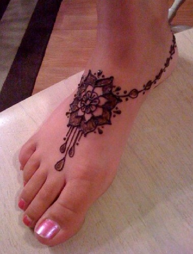 Mehndi Payal Design til ben