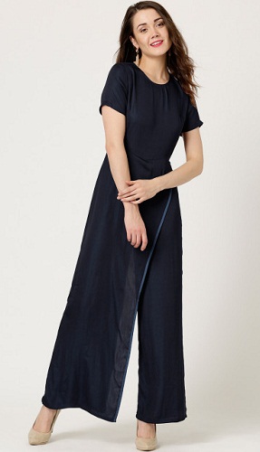 Navy Layered Jumpsuit