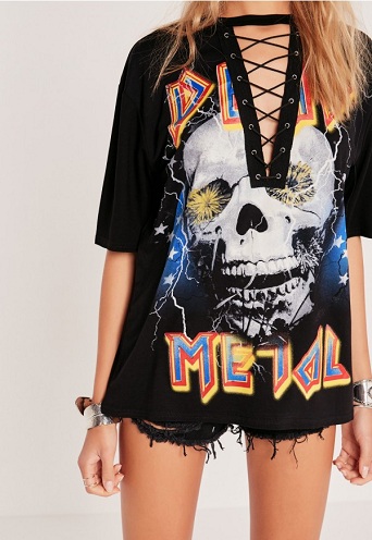 Death Metal női csipkés póló