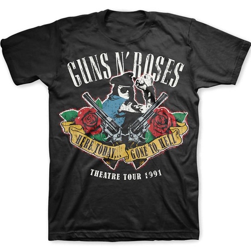 Guns and Roses Férfi rock póló