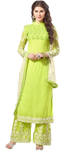 Georgette Long Salwar Kameez öltönytervezés