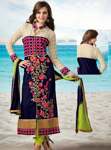 Pamut hosszú Salwar Kameez Designs