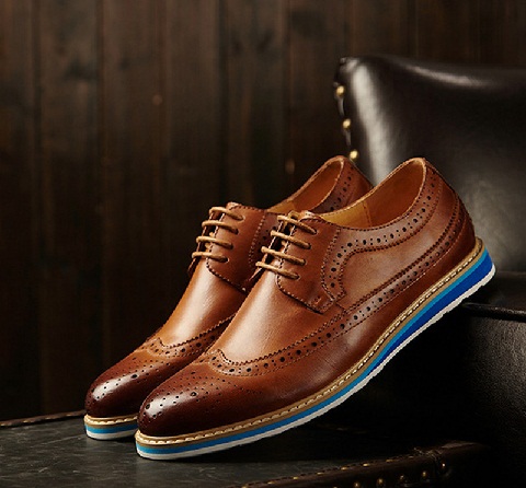 Casual læder Brogue