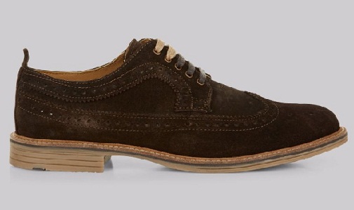 Egnet brun ruskind Brogues