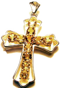 Citrin Cross Pendel