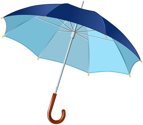 Fém tengelyű kék ​​esernyők