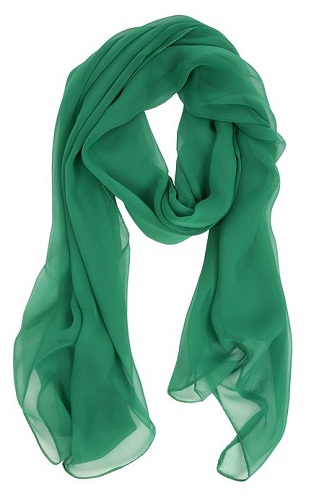 Aflangt Chiffon tørklæde