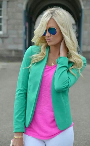 Mintgrøn blazer