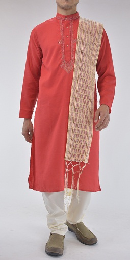 Traditionel bomulds Kurta pyjama