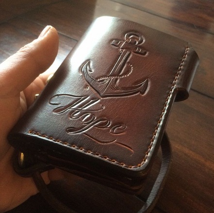 Anchor Tattoo Crafted Wallet