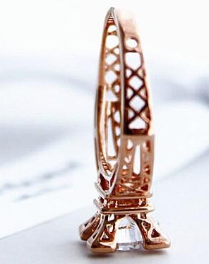 Rose guld Eiffeltårn ring til kvinder
